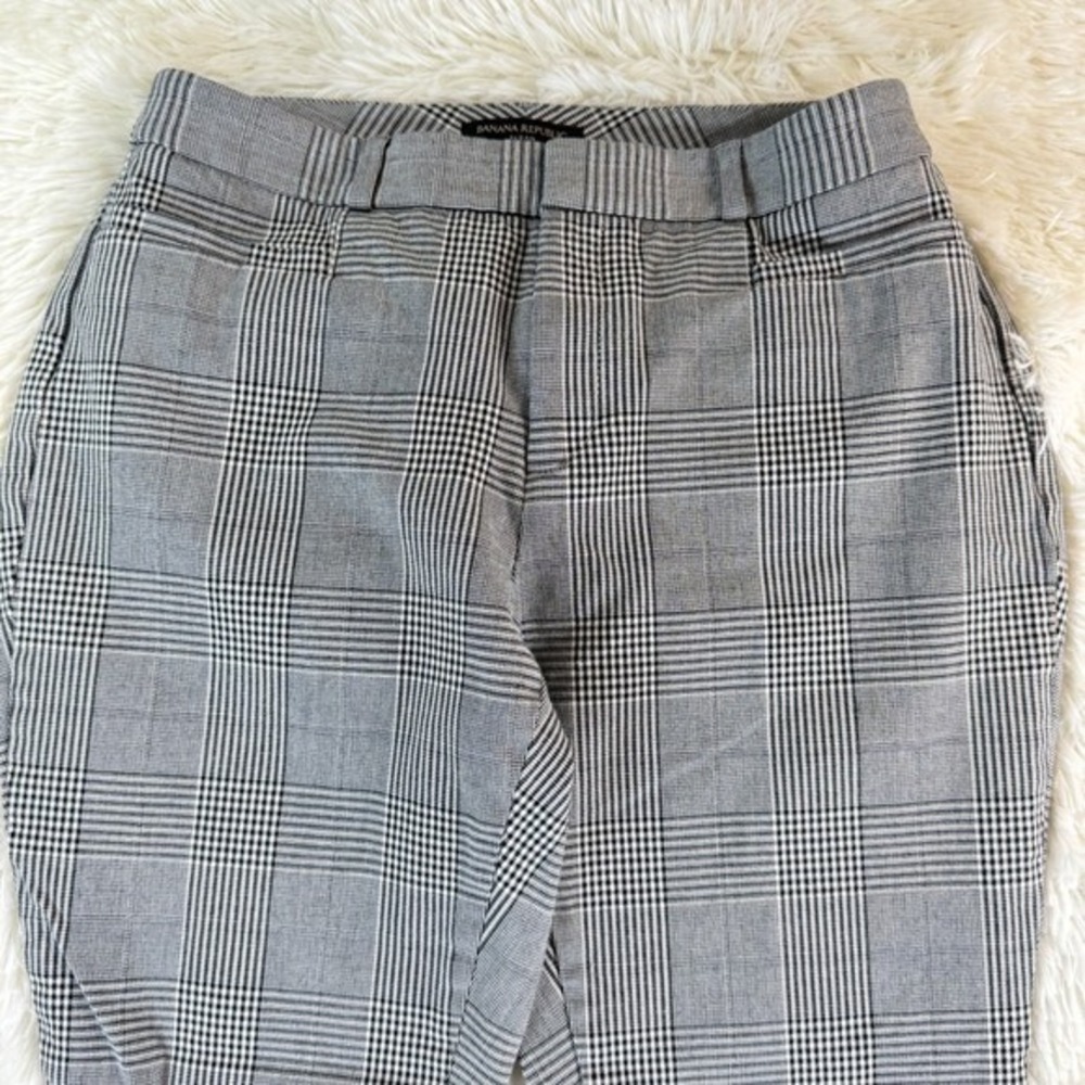 Banana Republic Sloan Glen‎ Check Houndstooth Ankle Pants Women Size 4 Corpcore